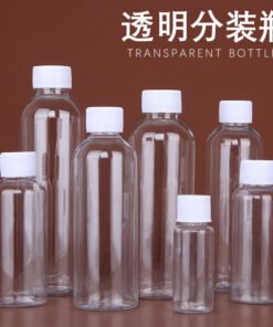 Clear Plastic Dispensing Bottle with Screw Cap – 30ml to 500ml Liquid & Solid Storage