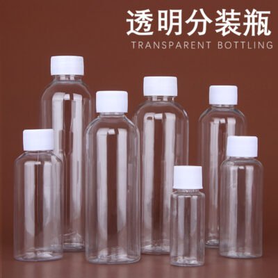Clear plastic bottle 30 50100ml 500ml screw cap bottle solid liquid clear plastic bottle dispensing bottle