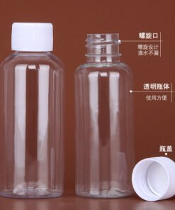 Alternative view of Clear Plastic Dispensing Bottle with Screw Cap – 30ml to 500ml Liquid & Solid Storage