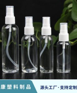 PE dishwashing detergent hand press blow molding spray head pot flat shoulder caliber travel sub-packing sample spray bottle