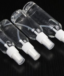 Alternative view of PE dishwashing detergent hand press blow molding spray head pot flat shoulder caliber travel sub-packing sample spray bottle