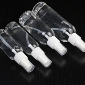 Alternative view of PE dishwashing detergent hand press blow molding spray head pot flat shoulder caliber travel sub-packing sample spray bottle