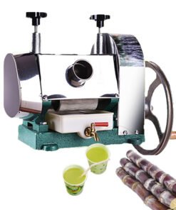 Small commercial sugarcane juicer, hand crank sugarcane juicer, manual sugarcane press, sugarcane press, sugarcane machine