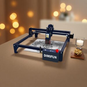 Alternative view of DIMIFUN DM6 desktop small laser engraving and cutting machine diy household stainless steel marking 330*330mm