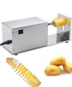 Alternative view of Electric Stainless Steel Potato Tower Slicer Machine – Commercial Cyclone Potato Chip Cutter