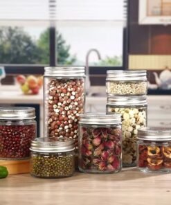 Alternative view of 2oz–16oz Transparent Glass Mason Jar with Lid for Honey, Pickles & Food Storage