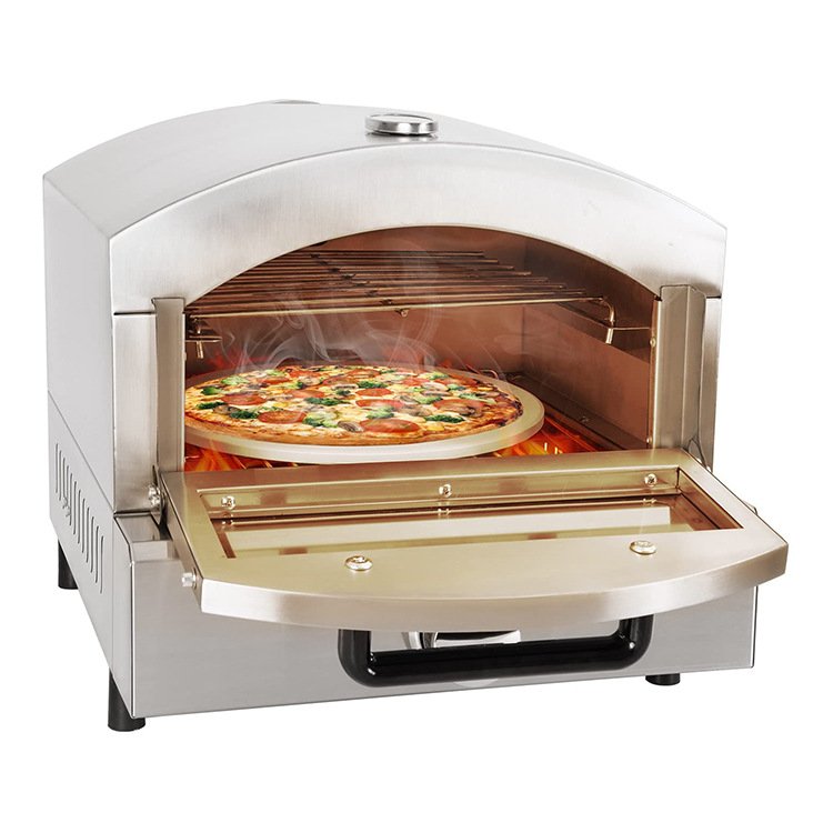 Pizza oven Stainless Steel with Slate Gas Double Wall Oven Portable Outdoor 14 Inch Home Use - Image 5