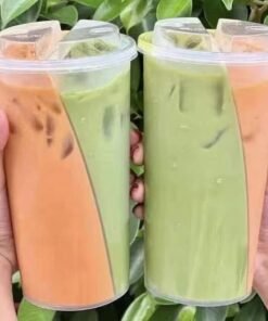 Internet celebrity mandarin duck cup, S-shaped double cup, milk tea, coffee cup, one-time takeaway, thickened cup, two drinks, double cannon
