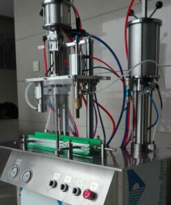 Alternative view of Small Self-Spraying Aerosol Filling Machine for Paints, Insecticides & Cleaning Agents