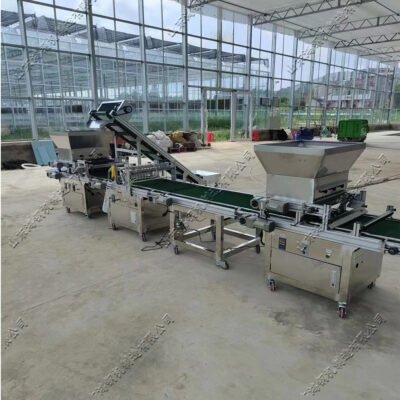 Automatic needle suction type hole disc seeder material flower sowing assembly line point seeder 72 holes mobile sowing