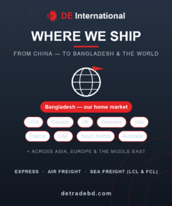 Where DE International ships from China - Bangladesh and worldwide including USA, Canada, UK, Germany, Italy, France, UAE, Saudi Arabia and Australia by express, air and sea freight