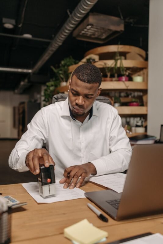 Business Owner Stamping Import Registration Certificate Paperwork