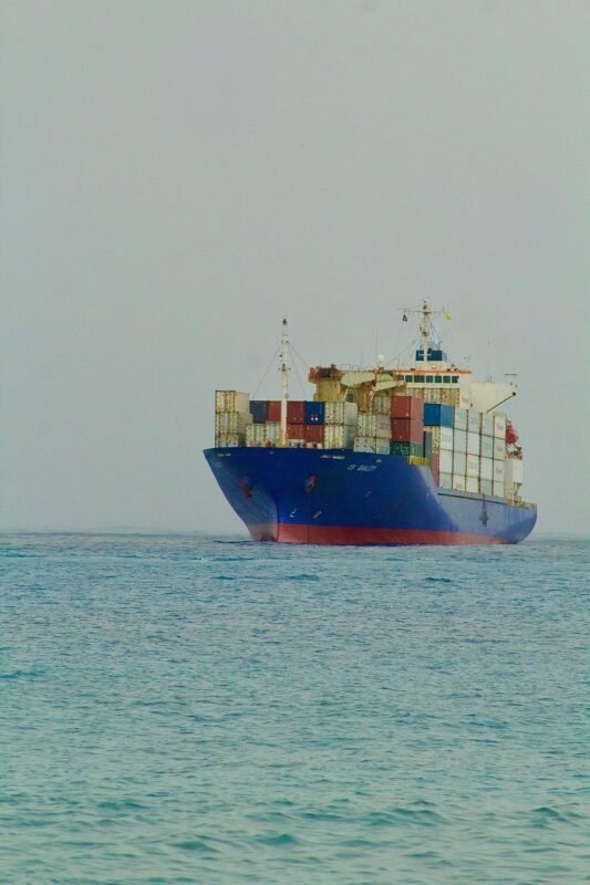 Container ship underway at sea representing an ocean carrier booking