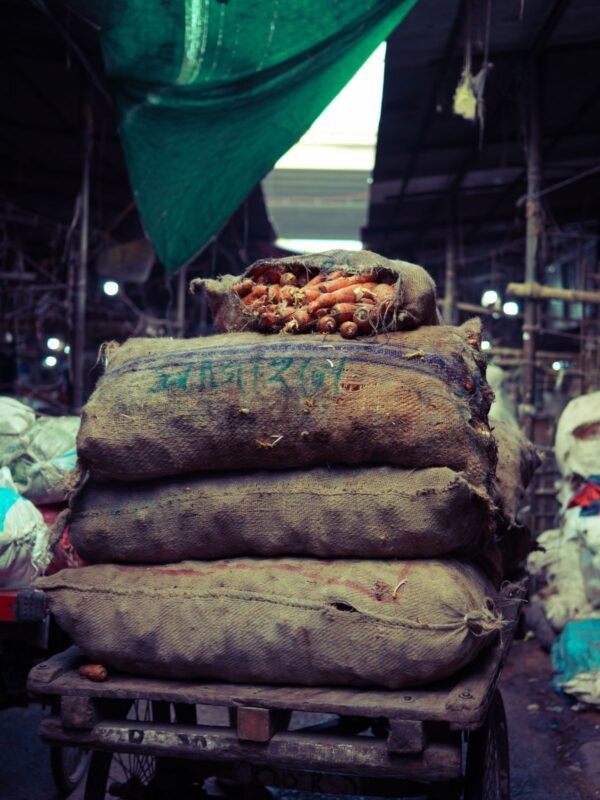 Wholesale Vegetable Sacks at Dhaka Market