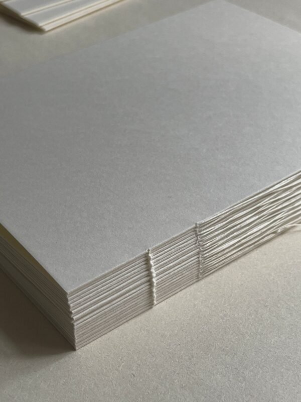 Stack of evenly cut paper sheets with clean edges