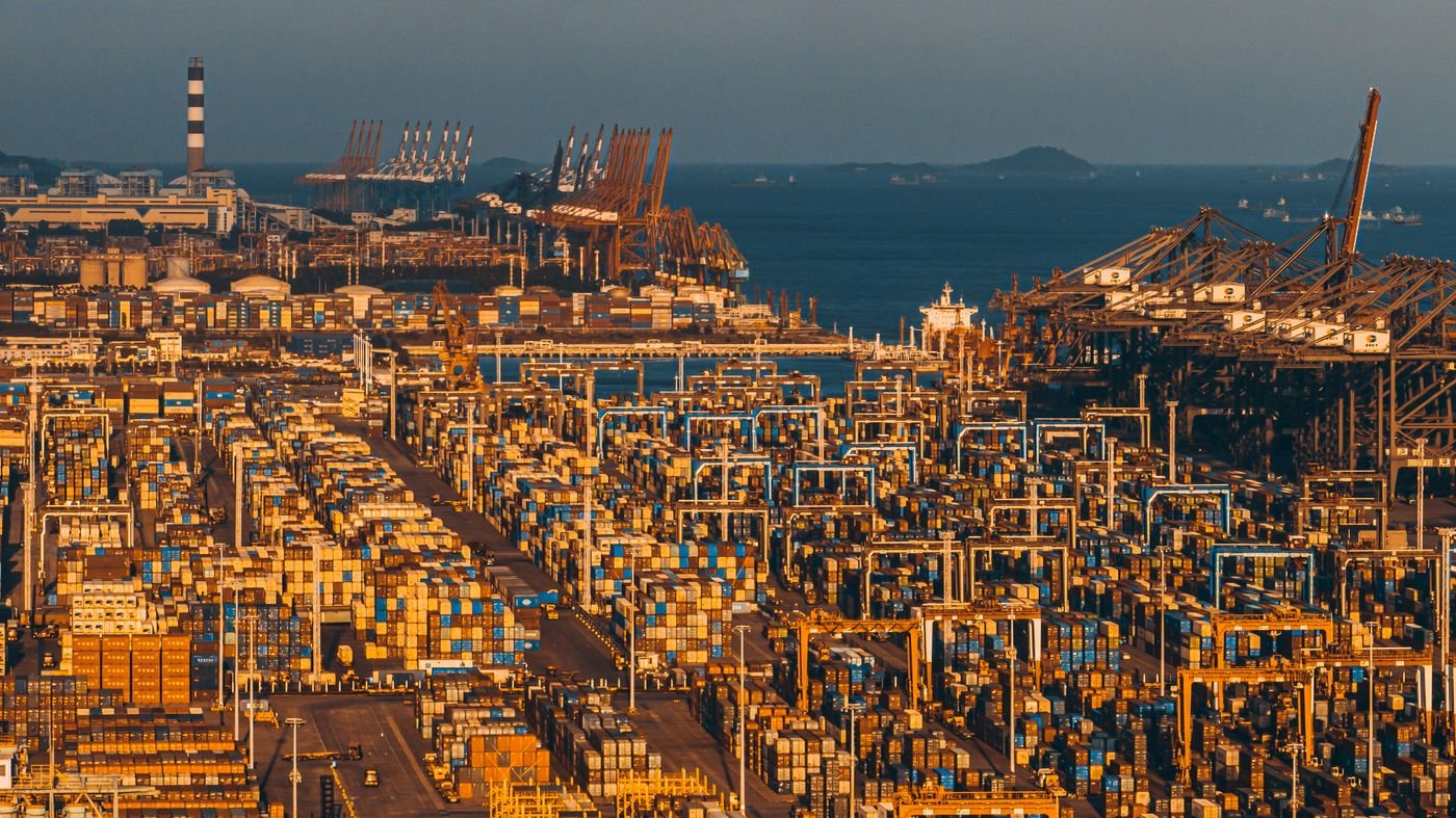 Container terminal at Xiamen port in China